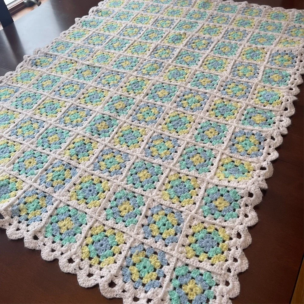 Handmade crochet afghan